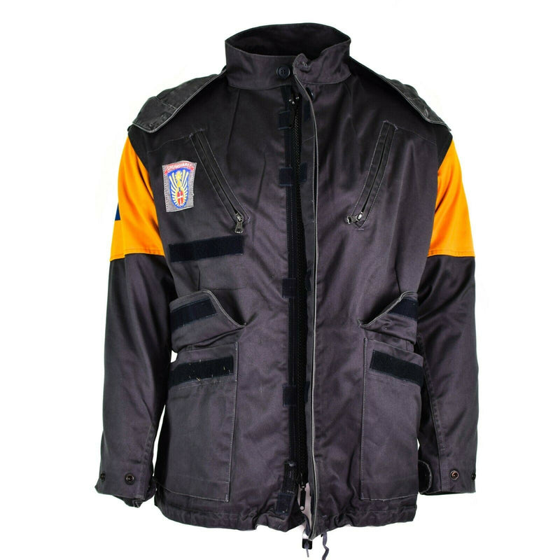 Chaqueta de combate del ejército danés original M84 Dinamarca de defensa civil Gray Field Excedente