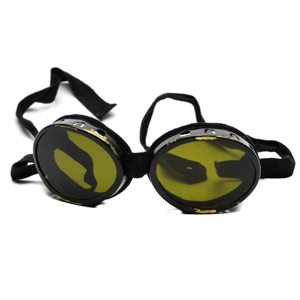 WWII GENTA DE PROTECCIÓN DE GOGGLES DE CASLO REDONDO DEL EJÉRCITO SWISS GENUINOS WWII
