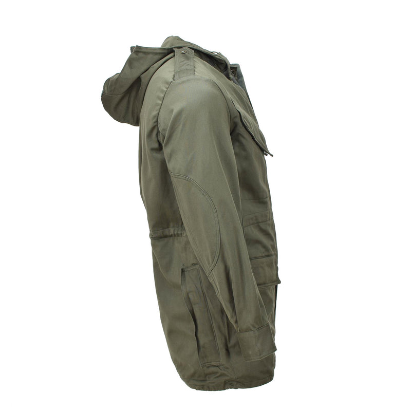 Genno militar genuina Bélgica Tropas de campo de olivo Bdu Parka Vintage NUEVO