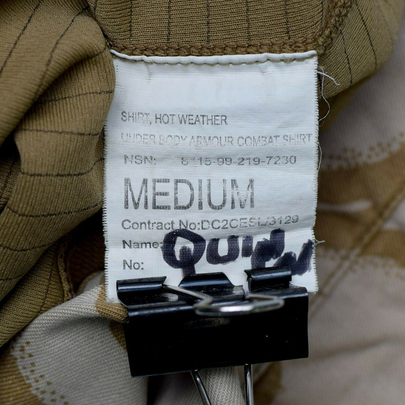 Original británico debajo de la camisa de cuerpo Ubac Desert camuflage problema militar