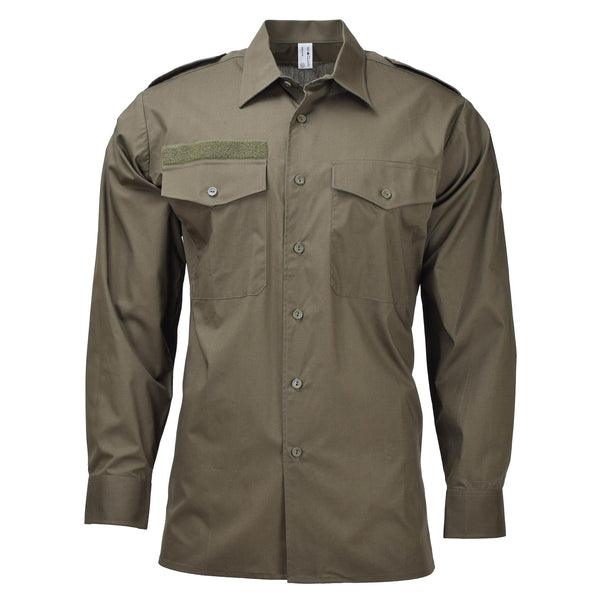 Servicio clásico de camisas de oliva de las fuerzas armadas militares originales