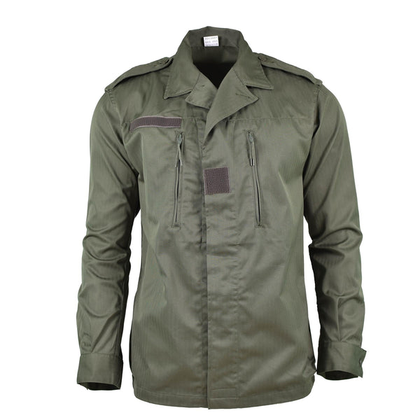 Genuino ejército francés F2 Combat Jacket Problema militar Camisa excedente Olive OD NUEVO