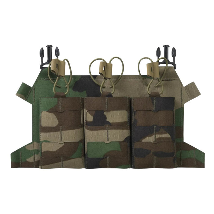 Bolsa para cargador con panel de solapa triple 223 esqueletizada de acción directa Woodland Camo - GoMilitar