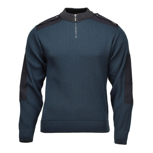 Suéter militar holandés original deportivo de invierno jueves de clima frío jersey azul
