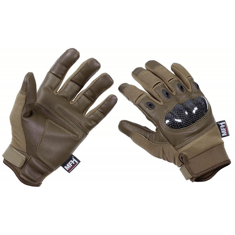 Guantes tácticos de la marca MFH COYOTA COYOTA Combate Free Finger Thumb Beartable