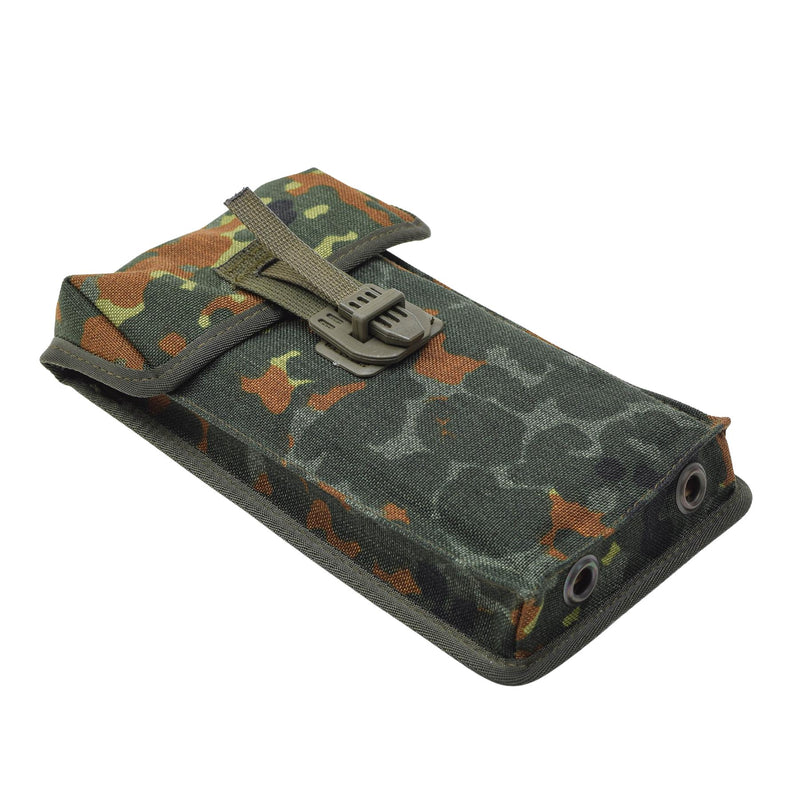 Original alemán Military BW Magazine Pouch MP2 Small Flecktarn Camo Cordura Nuevo