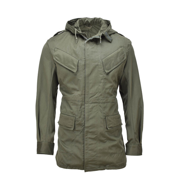 Genno militar genuina Bélgica Tropas de campo de olivo Bdu Parka Vintage NUEVO