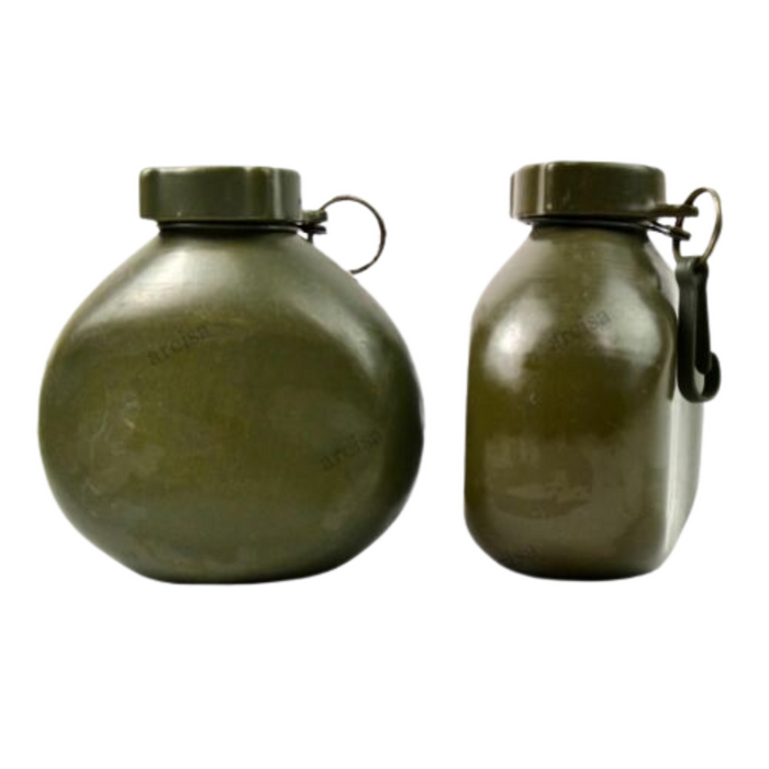 Botella de agua original del ejército húngaro M70, cantimplora militar