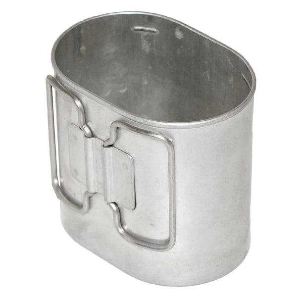 Tropas del ejército suizo original de aluminio mariposa de aluminio Cantina Mess Copa militar