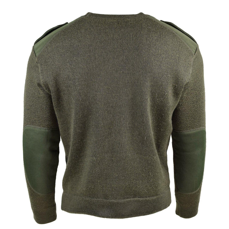 Suéter genuino del ejército francés Olive Commando Militares Militares Reducir Neck New