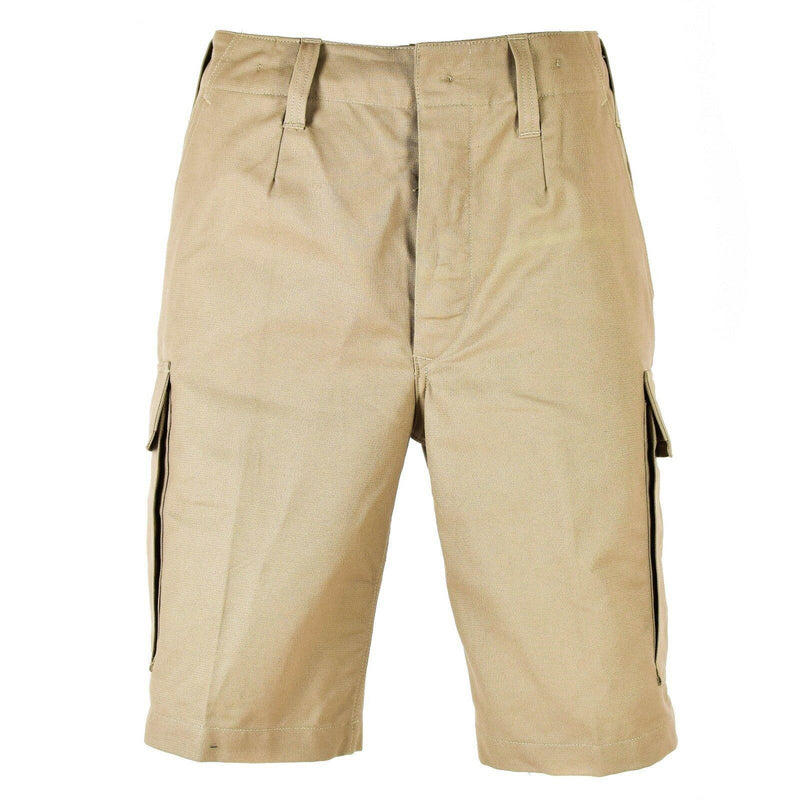 Ejército alemán genuino emitido pantalones cortos de piel de moles de carga duradera verano caqui beige nuevo