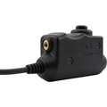 Earmor M51-MID PTT Adaptador Midland Radio Auriculares con cable Equipo táctico Negro