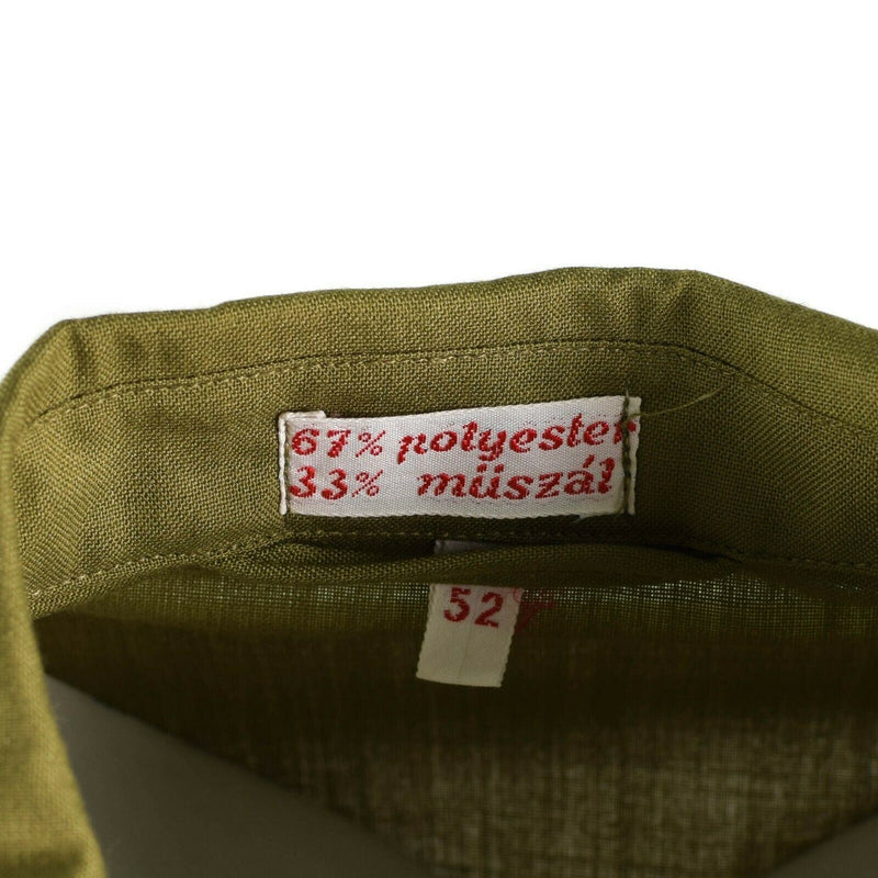 Genuina camisa del ejército húngaro Oficial de color caqui manga larga militar nueva