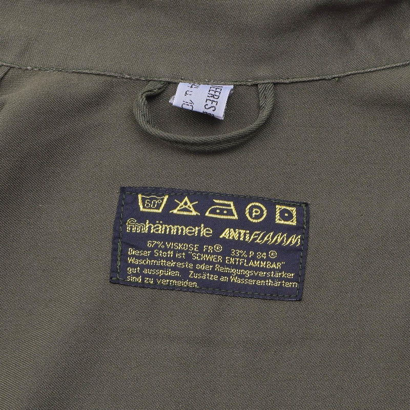 Vestido de camisa de manga larga de oliva militar austriaca original