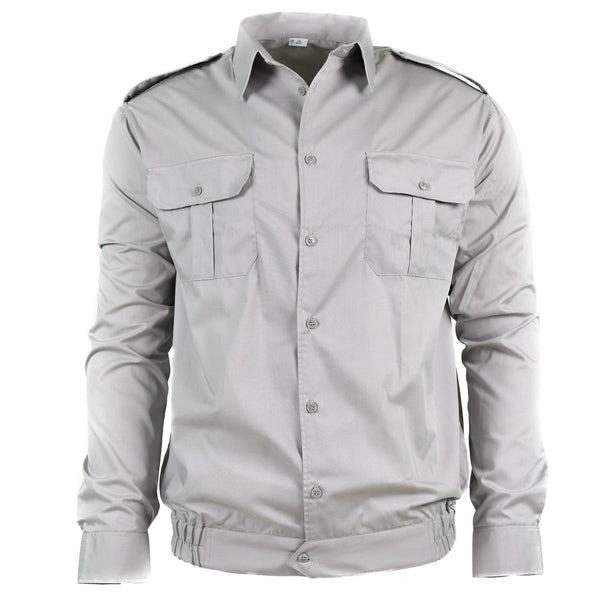 Camisa de algodón de algodón de ejército búlgaro genuino manga larga militar sin emitir
