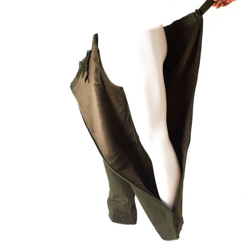 Genuino ejército alemán OD Pantalones de invierno de invierno impermeable sobre pantalones
