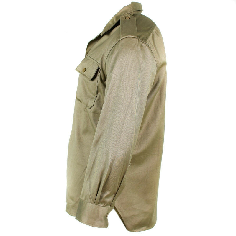 Camisa del ejército griego genuino fatiga Stock Dead Chino Chino Caki Jacket Military NUEVO