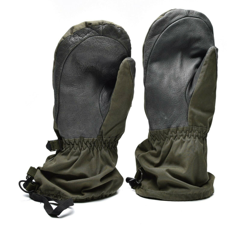 Genuino ejército austriaco oliva OD Goretex Mittens Guantes de combate impermeable militar