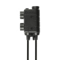 Earmor Adaptador PTT dual Kenwood Baofeng Auriculares tácticos con cable de 2 pines Negro
