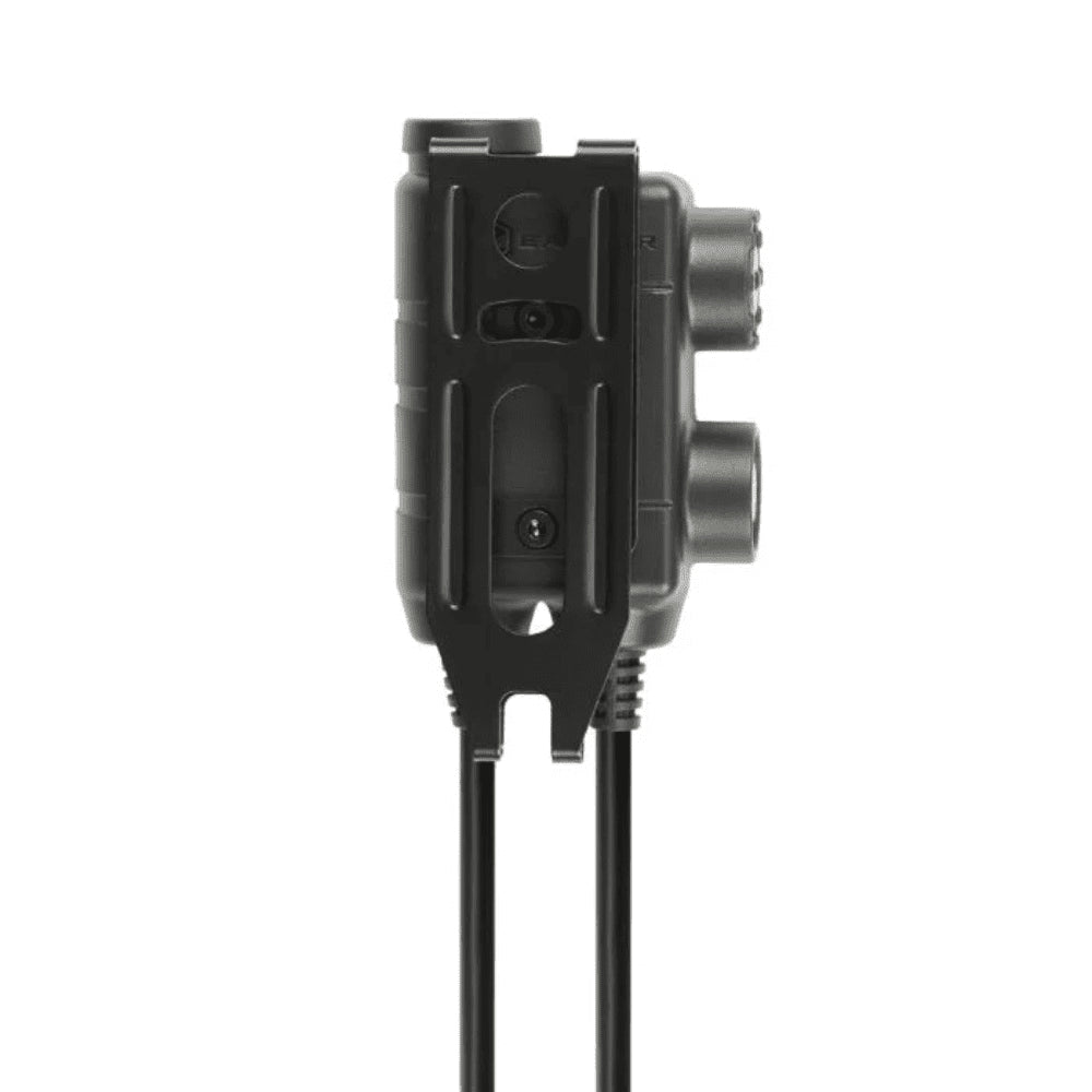 Earmor Adaptador PTT dual Kenwood Baofeng Auriculares tácticos con cable de 2 pines Negro