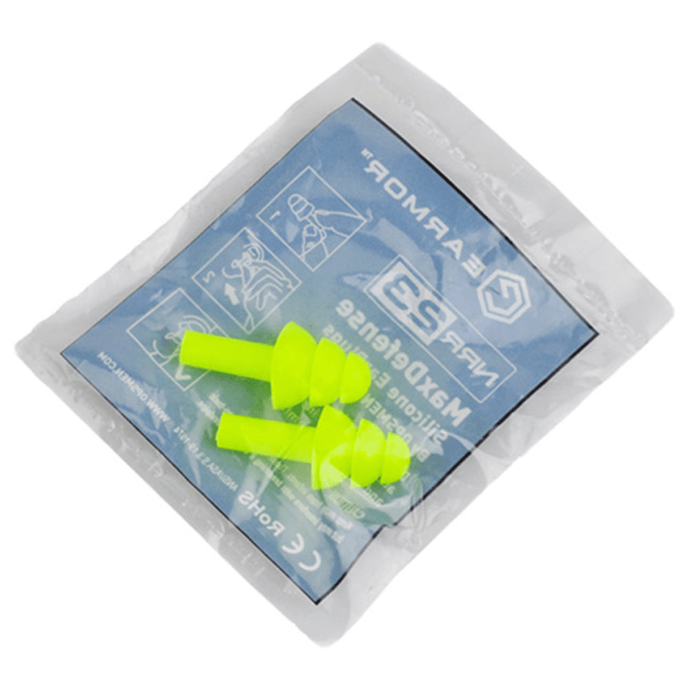 EARMOR M03 MaxDefense Tapones Oídos Silicona Reutilizables NRR 23dB Verde