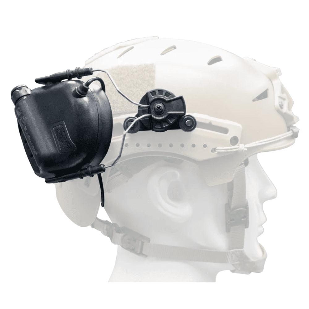 EARMOR M12 EXFIL Adaptador de riel para casco Soporte protector auditivo Negro