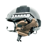 EARMOR M32X PLUS Protector Auditivo Electrónico Adaptadores de Riel ARC Marrón Coyote
