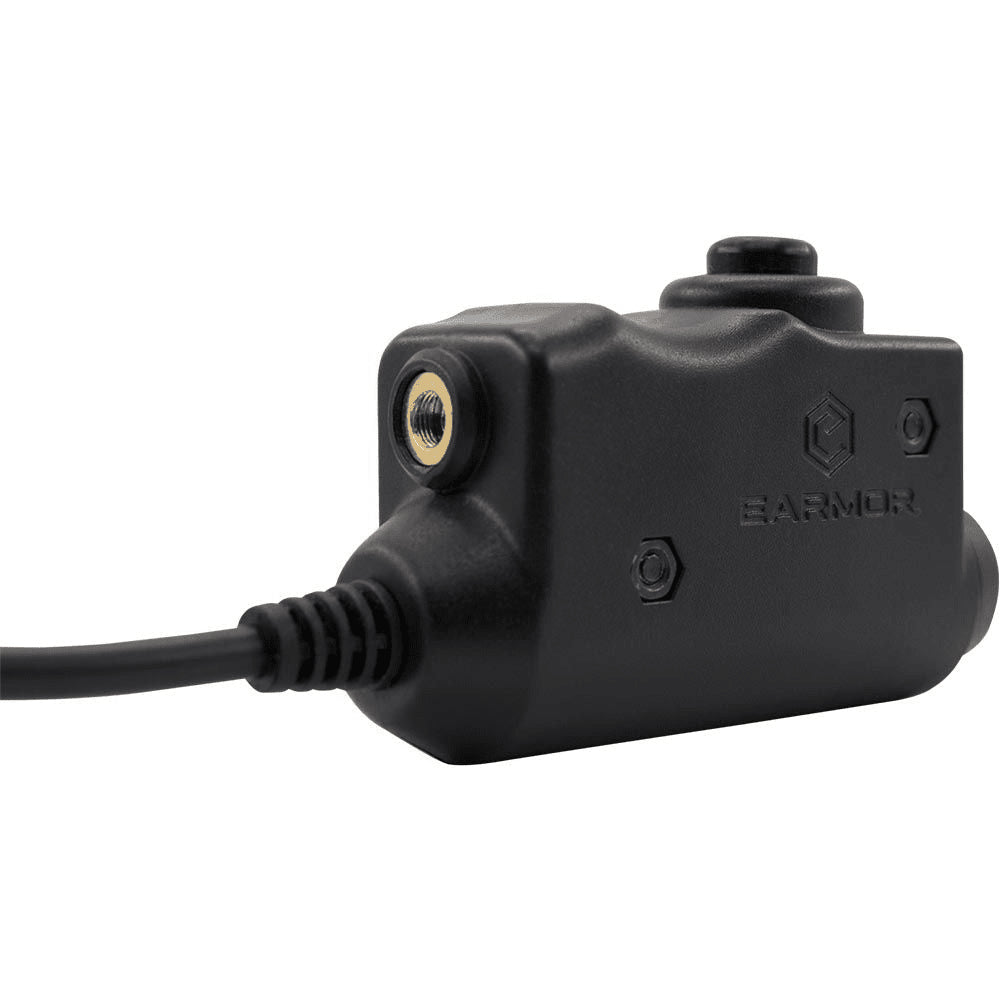 Earmor M51-MID PTT Adaptador Midland Radio Auriculares con cable Equipo táctico Negro
