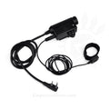 Earmor M52 PTT Adaptador Midland Cable de auriculares tácticos con cable de 2 pines Negro