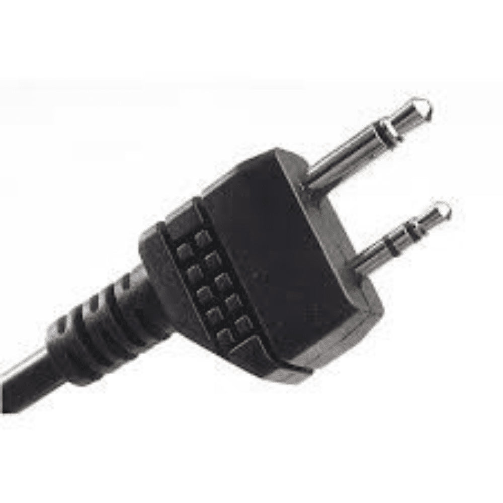 Earmor M52 PTT Adaptador Midland Cable de auriculares tácticos con cable de 2 pines Negro