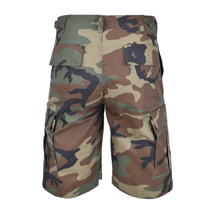 Mil-Tec Brand Militar Military Woodland Camuflage Bermuda Cargo Bdu Army Shorts