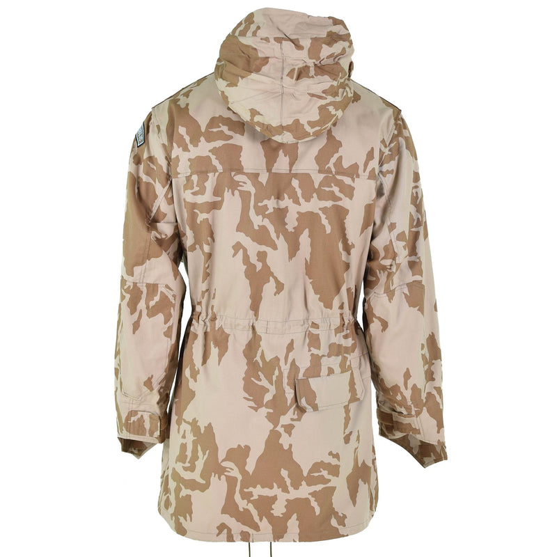 Chaqueta parka a prueba de viento original del ejército checo bdu desert camo excedente militar nuevo
