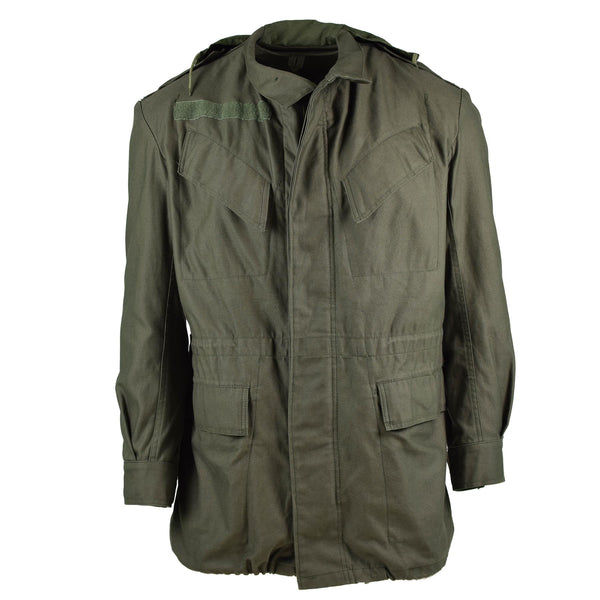 Jaqueta de campo del ejército belga genuino M64 Oliva de parka de algodón de algodón militar nuevo