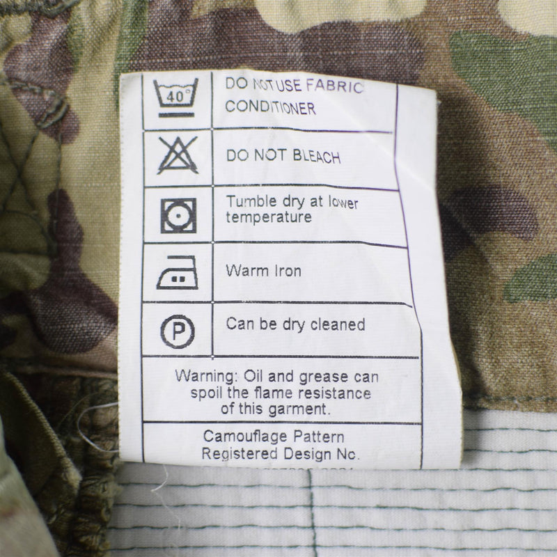 Pantalones de camuflaje MTP del ejército británico original Combate BDU Tropas FR Fire Retardante Aircregrilla