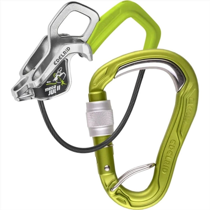 Edelrid Megal Jul Kit Asegurador Tornillo Antibalas Dispositivo Asegurador Autofrenado Oasis - GoMilitar