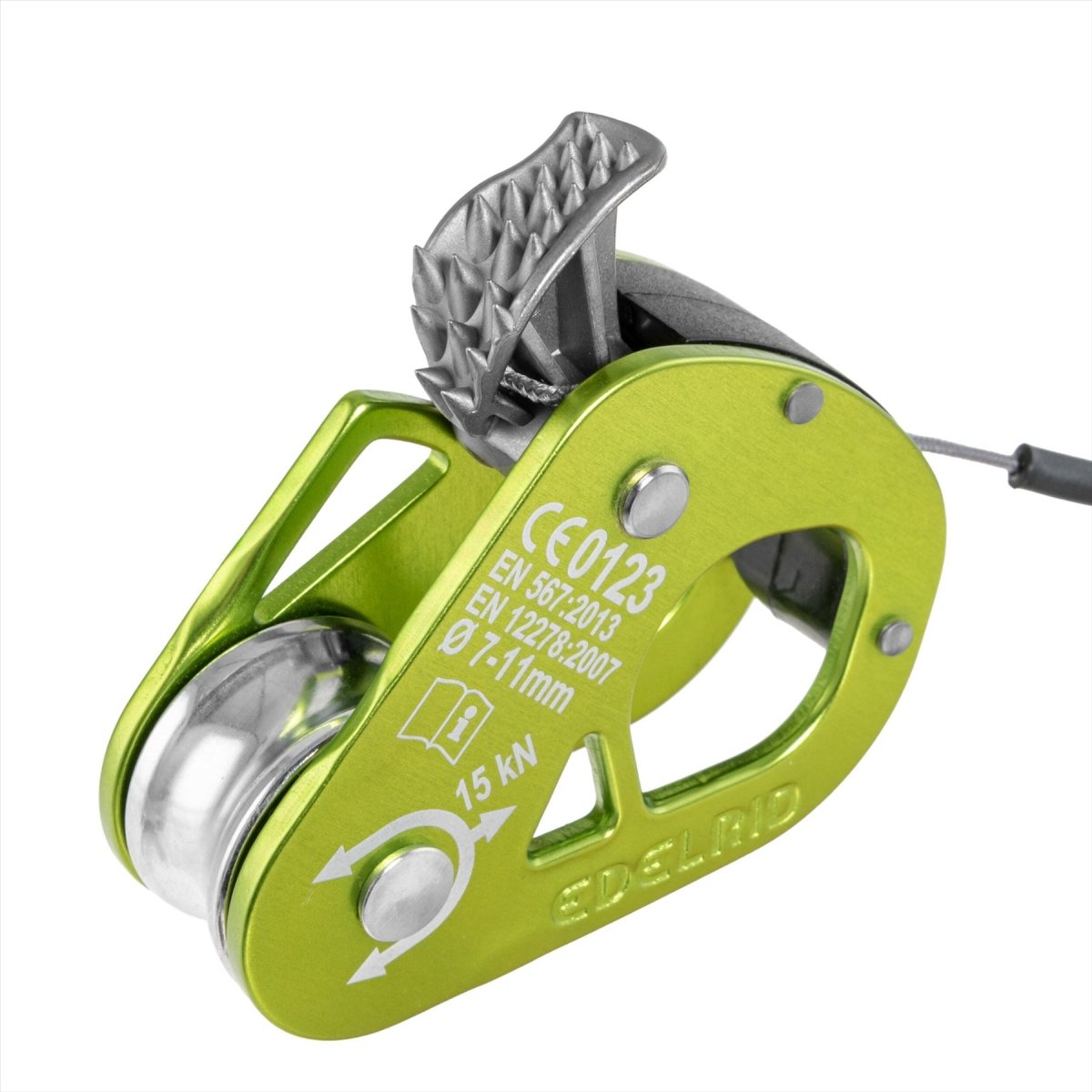 Edelrid SPOC Polea de escalada Equipo de escalada de aluminio ligero Amarillo