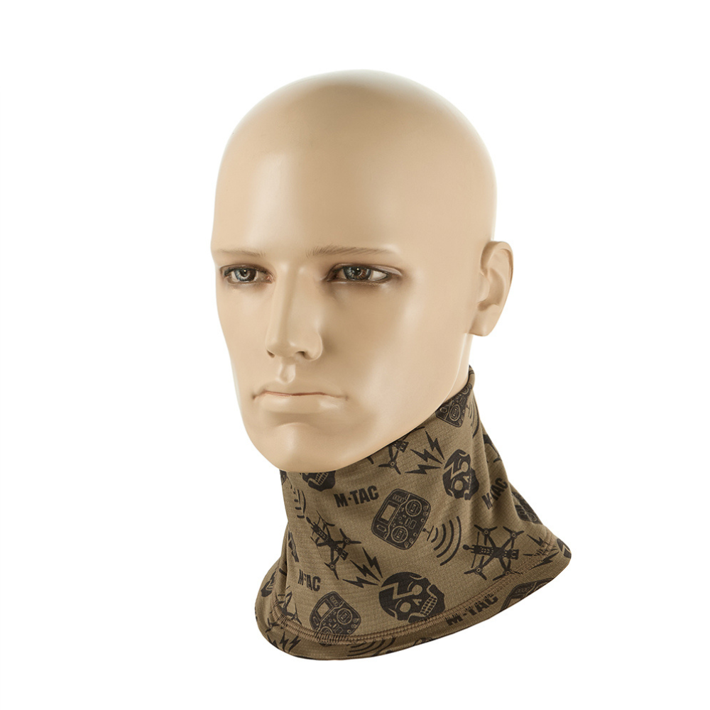 M-TAC Micropolar para el cuello Patrón de drones Bufanda táctica para exteriores Bronceado