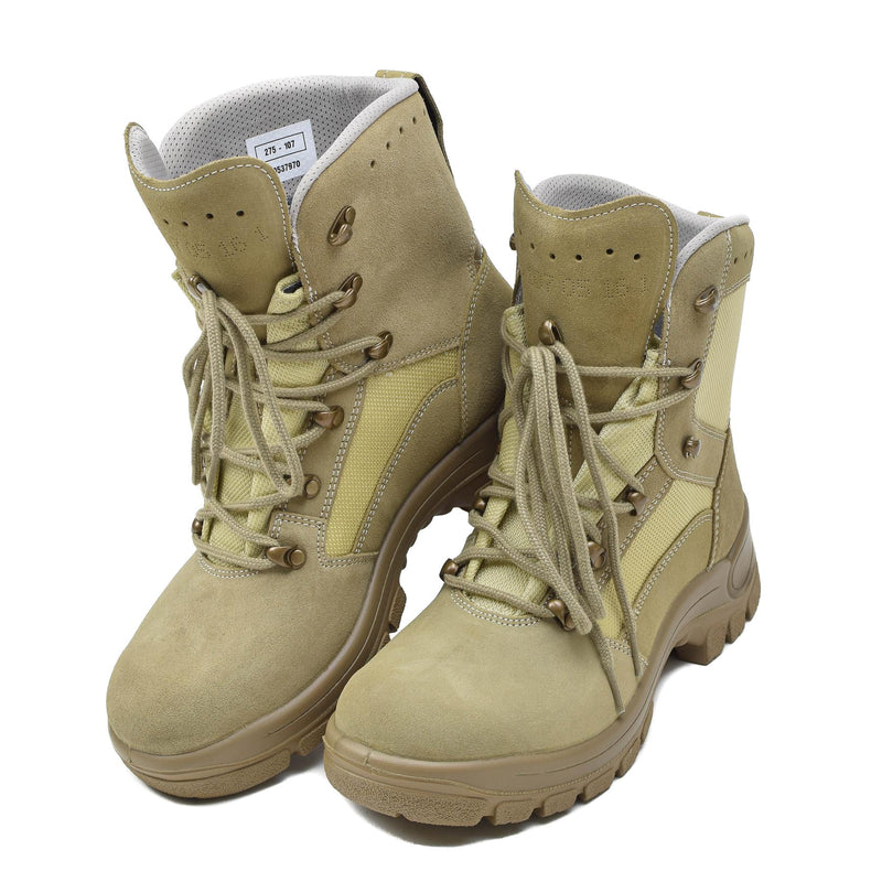 Botas tácticas militares alemanas originales impermeables de caucho de color caqui ronda suela nueva