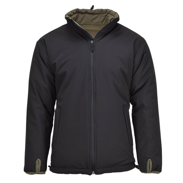Mil-tec Jacket militar alemana clima frío reversible a prueba de viento negro nuevo nuevo