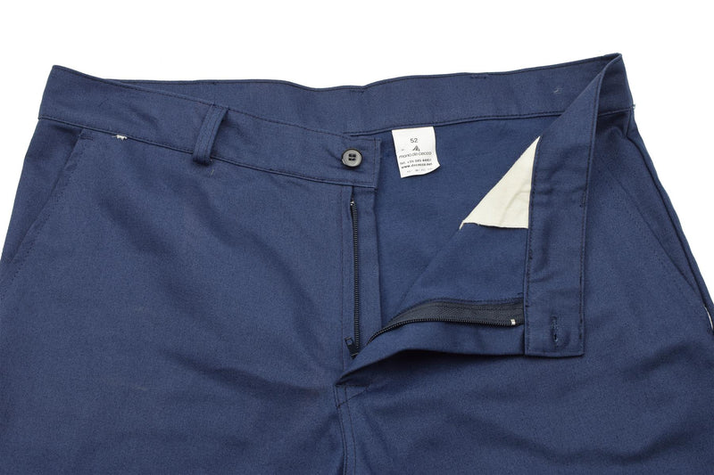Pantalones de trabajo militar italiano original pantalones del ejército de excedentes azules algodón nuevo