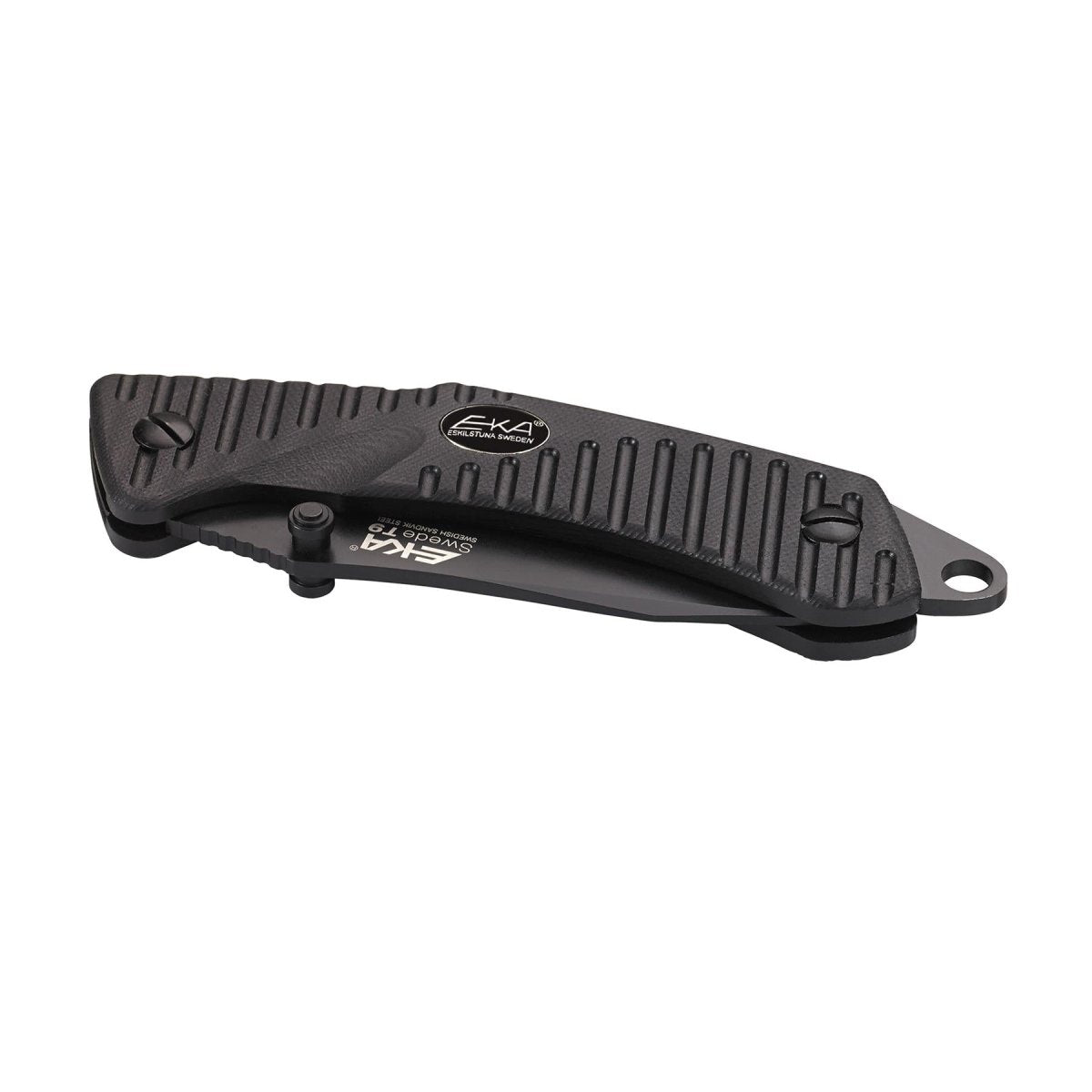 Navaja plegable EKA Brand Swede 9 57 HRC 12C27 arrancador de fuego de acero mango negro
