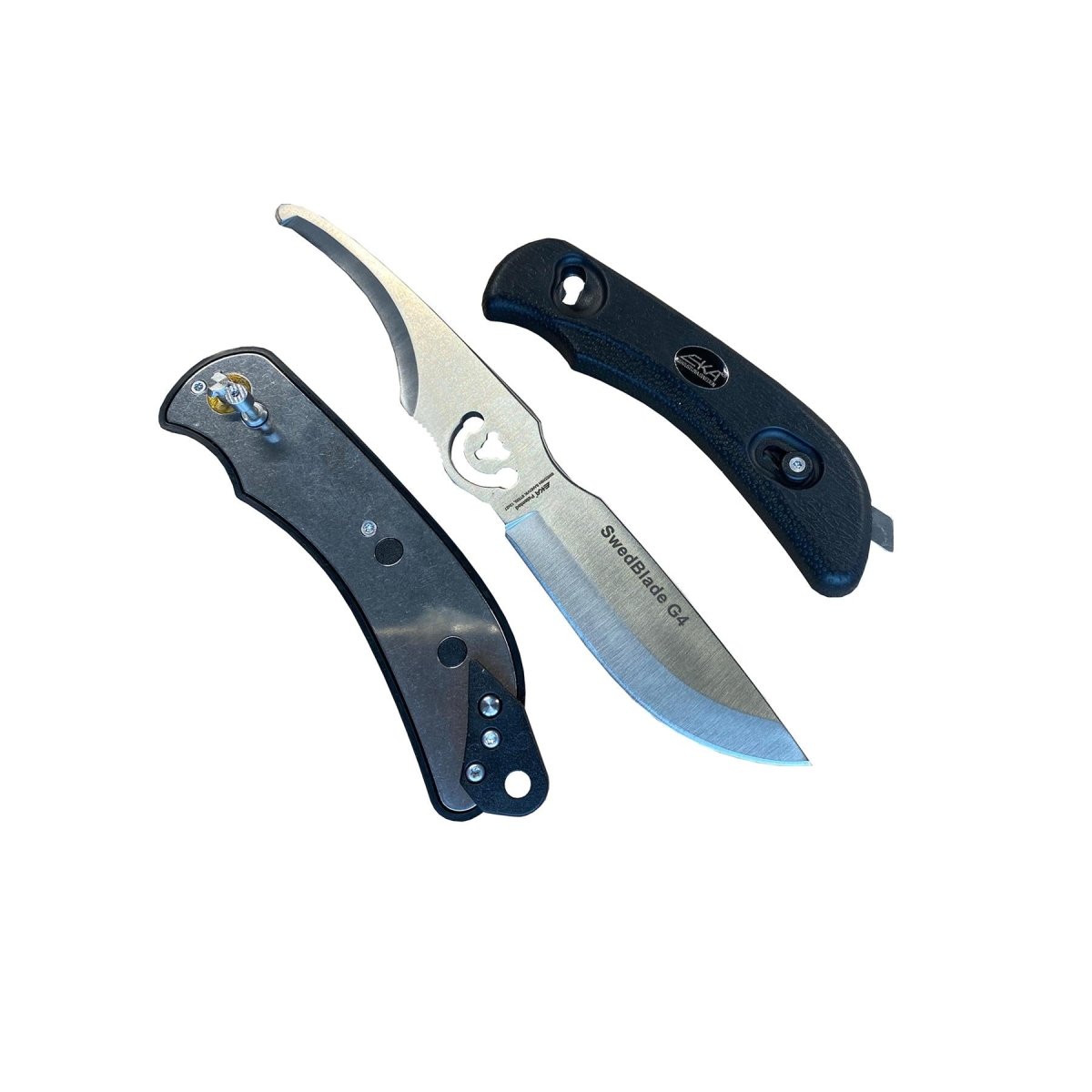 EKA Cuchillo sueco Swedblade Black Two-palla de dos palas Extrema Sharp Shark Acero inoxidable Herramienta