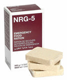 Paceta de alimentos de supervivencia del ejército de raciones de emergencia MRE Prepper Military NRG-5 500G. 9 barras