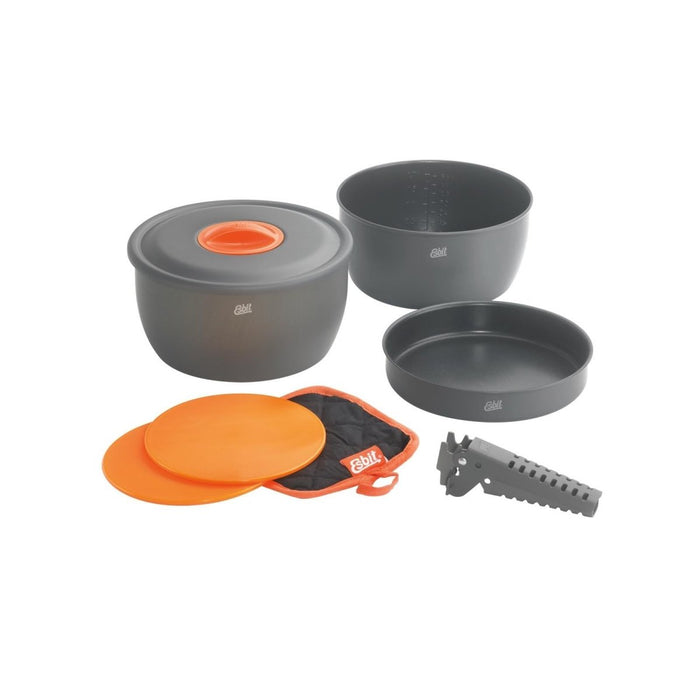Utensilios de cocina de la marca ESBIT, olla para acampar al aire libre de aluminio liviano y duradero sin BPA - GoMilitar
