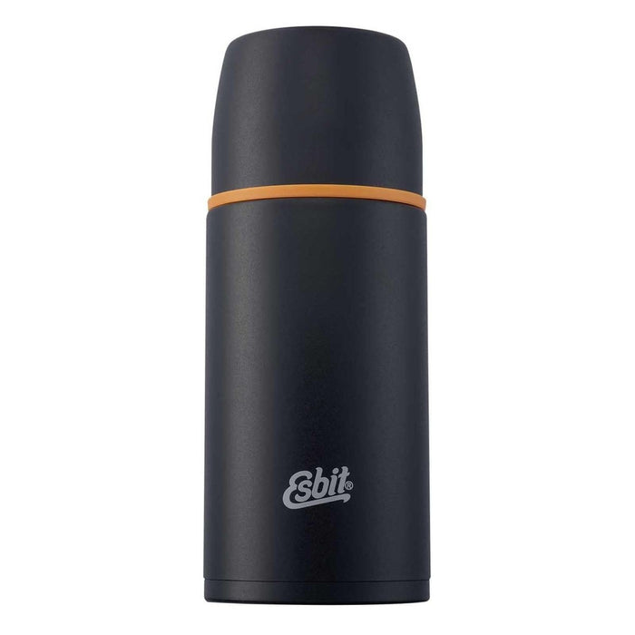 Termo de acero inoxidable ESBIT negro de 750 ml con retención de calor de 12 horas y tapa de taza adicional para verter.
