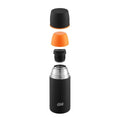 Frasco de vacío inoxidable de marca ESBIT 750ml Negro 12 horas de retención de calor Taza adicional