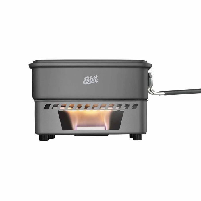 ESBIT Set de Cocina de Combustible Sólido Camping Olla de 1100ml Aluminio Anodizado Duro Gris - GoMilitar