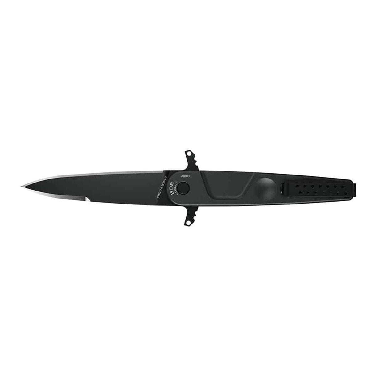 ExtremaRatio BD2 LUCKY BLACK navaja Bohler N690 hoja de acero filo liso