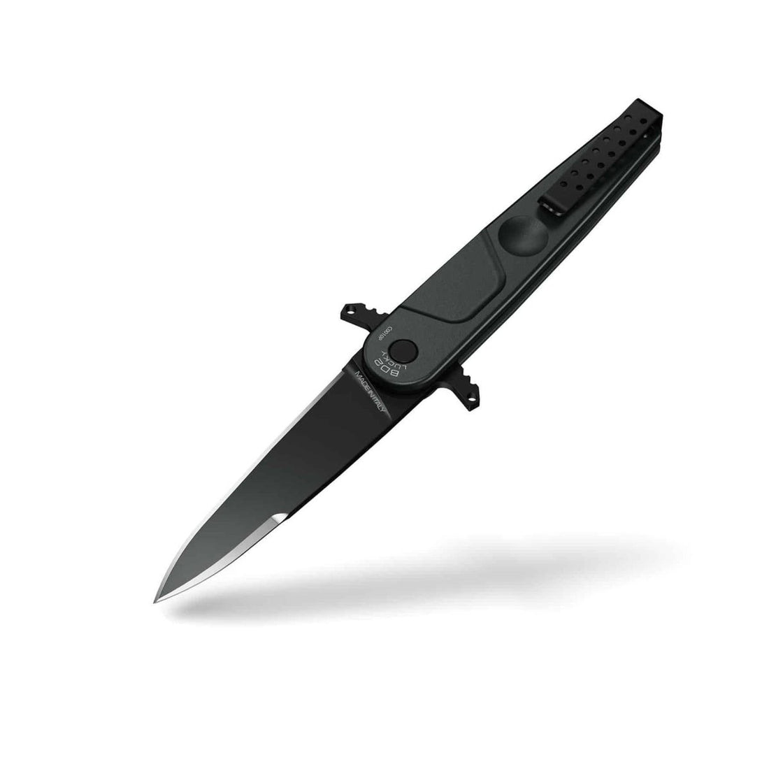 ExtremaRatio BD2 LUCKY BLACK navaja Bohler N690 hoja de acero filo liso