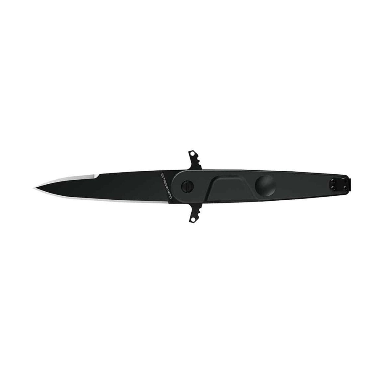 ExtremaRatio BD2 LUCKY BLACK navaja Bohler N690 hoja de acero filo liso